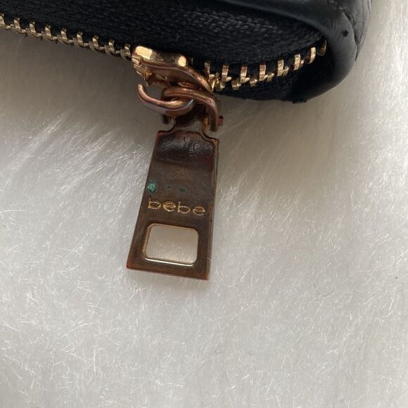 Bebe monogrammed Black Zippered Wallet - Picture 3 of 15